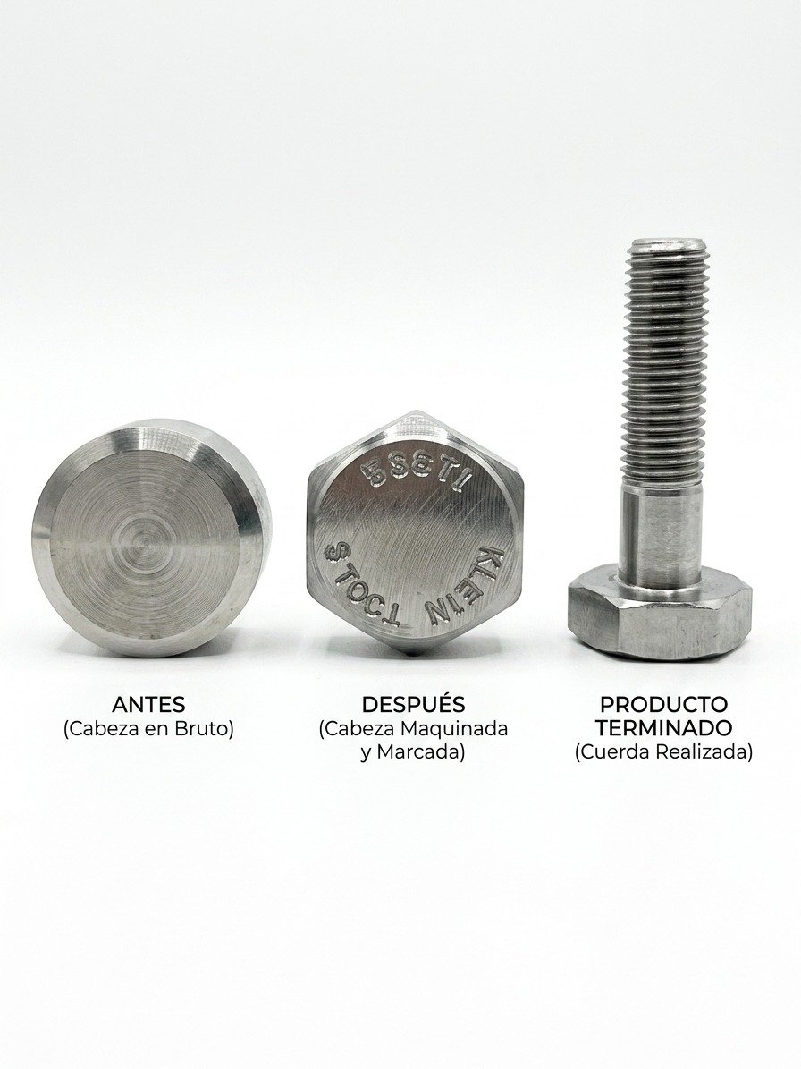 Tornillo para Klein Tools: antes, después y producto terminado